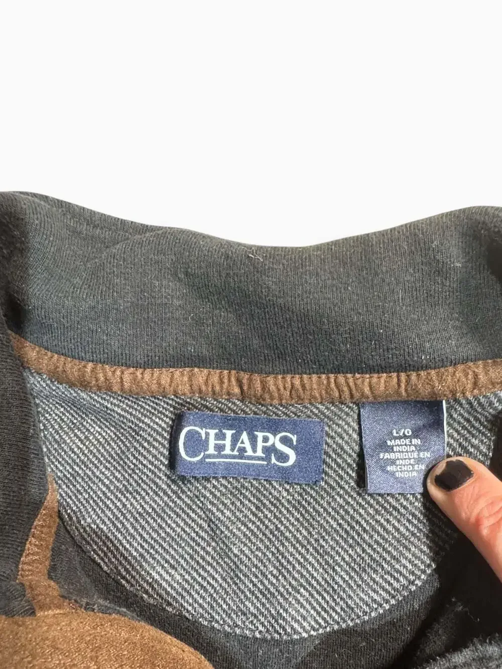 Chaps Men's Quarter-Zip Pullover Sweater in Navy